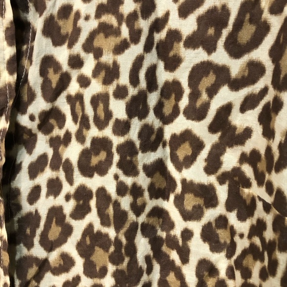 J Crew Womens Perfect Button Down Shirt Leopard Animal Print Beige Brown - Picture 12 of 12